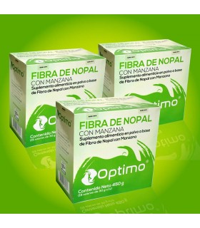 Paquete 9 #QuedateEnCasa - 3 Cajas de Fibra de nopal con manzana en polvo